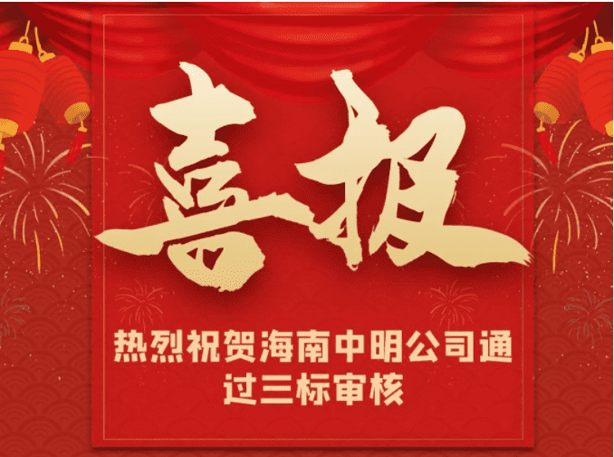 中明順利通過2021年度三標管理體系監督審核